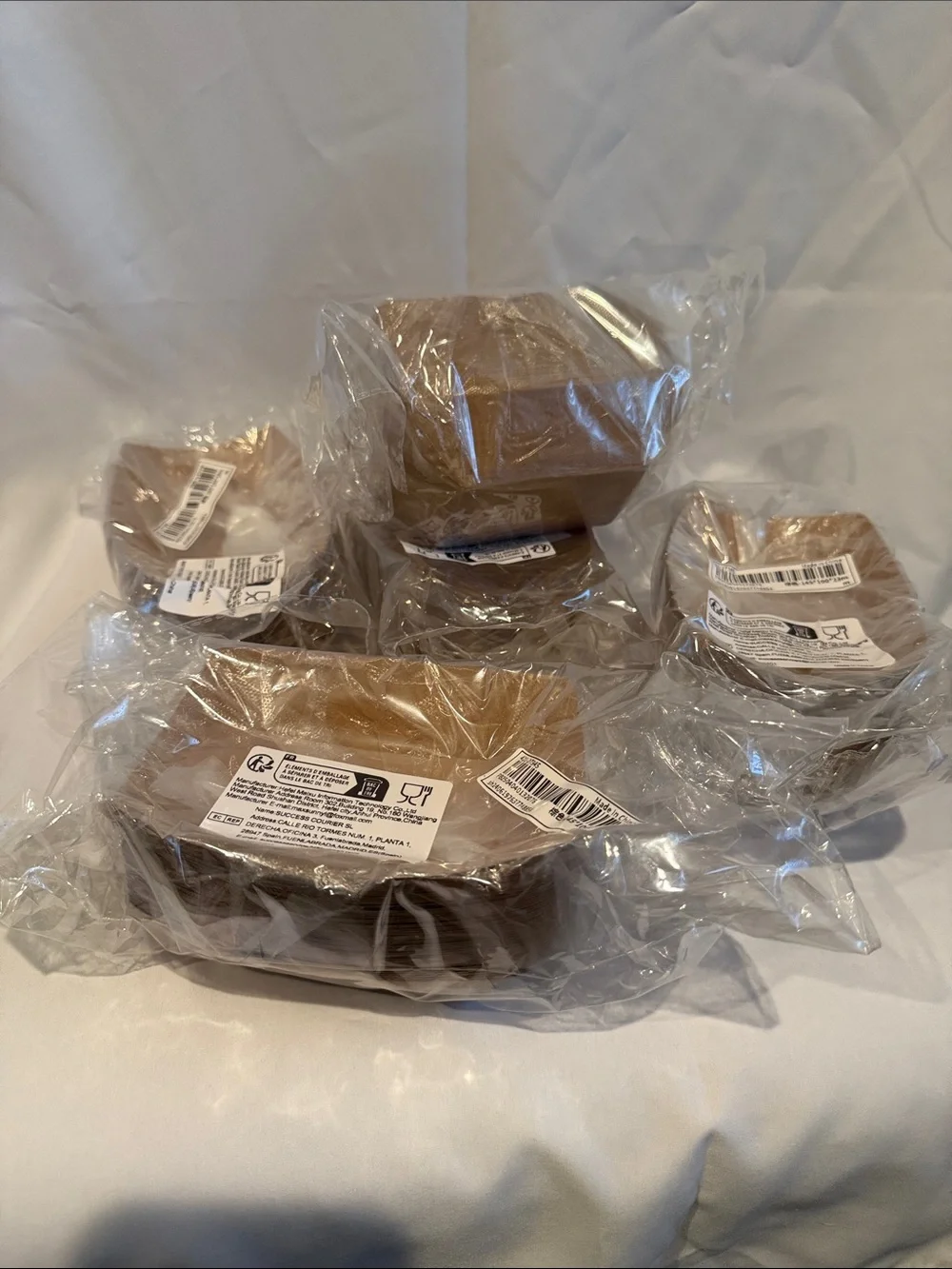 250 Kraft Paper Party Snack Trays - Natural Brown